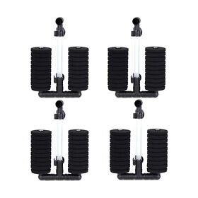 4 Pack Double Bio Sponge Filter Large 55 Gallon 6.5inch X 2.4inch 9.5inch Compatible