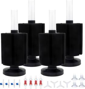 Alegi 705353642722 4pcs Large Aquarium Sponge Filter With Suction Cups Check Valves For Bree