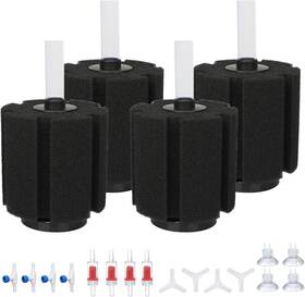 Alegi 726084862937 4pcs Large Aquarium Sponge Filter With Suction Cups Check Valves For Bree