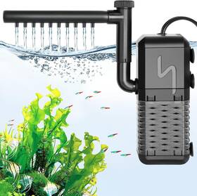 Aq047 Aqqa Aquarium Filter 600l/h Internal Fish Tank Filters With Aeration And Rainfall
