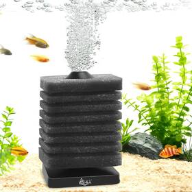 Aq063-m Aqqa Aquarium Sponge Filter 2 In 1 Ultra Quiet Fish Tank Filters With Filtration