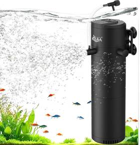 S-8w-200gph Aqqa Aq081-8w Aquarium Filter 200gph For 40-80 Gallon Black