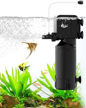 Aq126-18w Aqqa Dual-use Aquarium Filter Fish Tank Small Water Pump Filtration Wave-