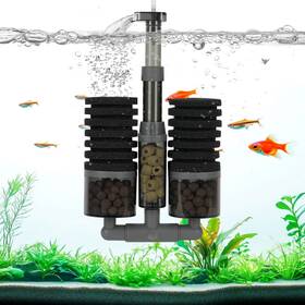 Aq153-s Aqqa Aquarium Filter 10-40 Gal Multi-stage Filtration System
