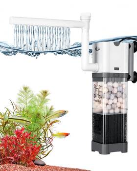Aq183 Aqqa 6w Aquarium Filter 20-35 Gallon Adjustable Flow Ultra Silent Doublettttt