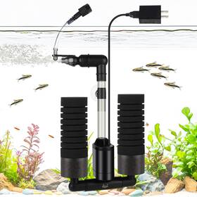 Aqqa B5100 Electric Sponge Filter For Aquarium Quiet Usb Powered Breeding And Shrimp Filt