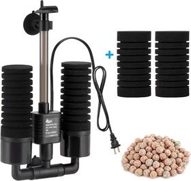 Gus-aq016-s Aqqa Aquarium Sponge Filter Power Driven Double Biochemical Water Quiet