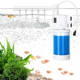 Gus-aq075-8w-us Aqqa Aquarium Filter With Aeration System Fish Tank Submersible Internal Fi