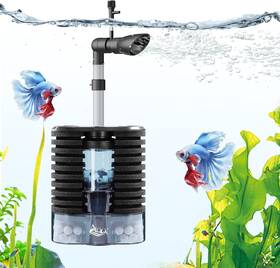 Gus-aq170-3w-us Aqqa Usb Aquarium Filter Dc 5v Whisper Fish 3w For Up To 26 Gallon Black
