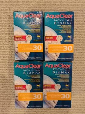 Aqua Clear 015561113717 Lot Of 4 Biomax Filter Insert For 30 Gallon Aquariums Effective Ammonia Removal