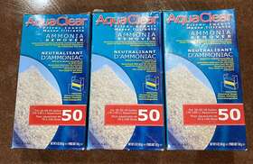 Aqua-clear 015561114141 Aquaclear 50 Ammonia Remover Insert Lot Of 3