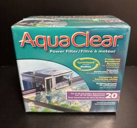 Aqua-clear 695990641236 Aquaclear Power Filter 5-20 Us Gallon Aquarium Tank Fish Cycleguard Sealed
