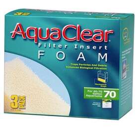 Filtration.10 Aqua-clear 726084418561 Aquaclear 70 Gallon Foam Filter Inserts For Mechanical Brand New