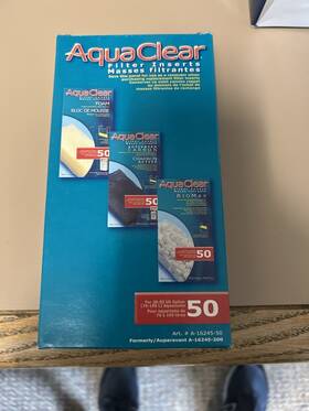 A611 Aqua-clear Fluval Aquaclear Power Filter 50 Complete Box Of Filters Sponge Carbon Bio New