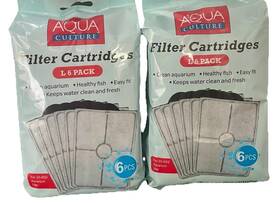 432205 Aqua Culture 2 Packs Filter Cartridges L 6 Aquarium Use 12 Filters Total