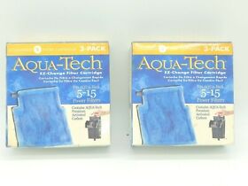 Aqua-tech Power Aquarium Filter Fits 5 15 Filters 6 Pack Bundle