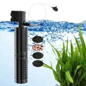 10113 Aquamiracle True 4-stage Fish Tank Filter In-tank Submersible Aquarium Internal F