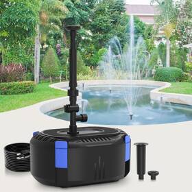 10138 Aquamiracle All-in-one Fountain Kit With 3 Spray Patterns Koi Pond Filters For Outdoor P