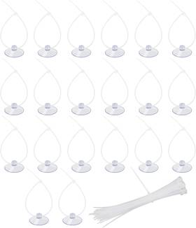 Aquaneat 705353651618 20 Pack Suction Cups With 40 Zip Ties For Aquarium Fish Tank Decoration