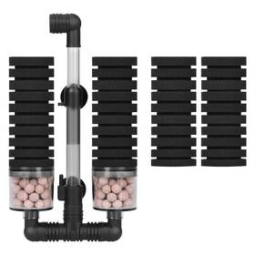 G436 Aquaneat Aquarium Air Powered Sponge Filter With Ceramic Media Balls For Betta Fry Sh