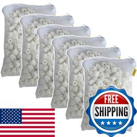 Aquapapa B01er47ho6 6 Lbs Premier Bio Ceramic Rings Aquarium Filter Media In Mesh Bags