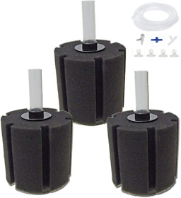 Aquapapa Bio Sponge Filter For Betta Fry Aquarium Fish Tank Up To 55 Gal 3-pack
