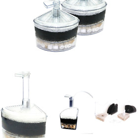 Fba-xy-2008-2p Aquapapa Corner Filter Up To 20 Gal Ea. Air Driven Bio Sponge Ceramic