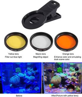 Aquarium Choice 714035997289 Coral Lens Filter Kits For Phone