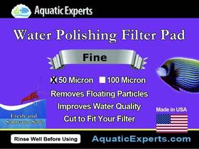 Aquatic Experts 445053325350 Polishing Filter Pad 50 Micron - 1 Pack -superior For Aquarium