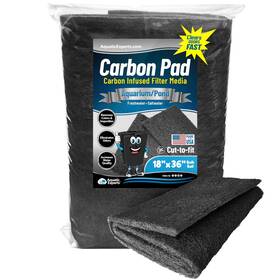 Aquatic Experts 808857306517 Aquarium Carbon Pad - Cut To Fit Infused Filter Media For Crystal