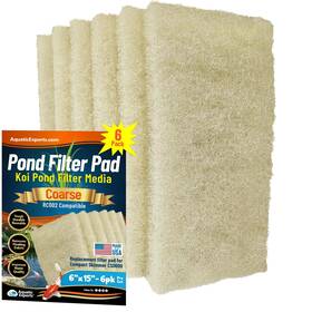 Aquatic Experts 850060406188 Coarse Pond Filter Pad - 1.25 Inch Thick 6 Pack Fits Savio Skimmer Usa Made
