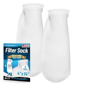 Afb72-4c9pb Aquatic Experts 4 Inch Ring Filter Socks 200 Micron For Saltwat