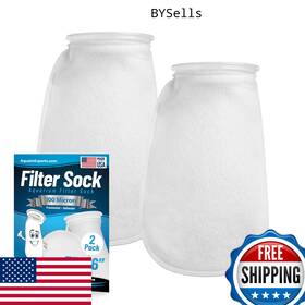 B019ab85fq Aquatic Experts 7 Inch 100 Micron Felt Aquarium Filter Sock - Pack Of 2 For Sump/tan