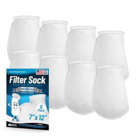 B079p7hzhd Aquatic Experts 7 Inch 100 Micron Felt Filter Socks - Saltwater Freshwater Reef Tank