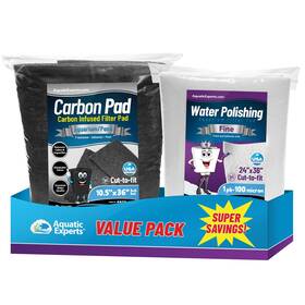 B0bpsgxwyc Aquatic Experts Aquarium Carbon Pad - Cut To Fit Filter Media For Crystal Clear Water