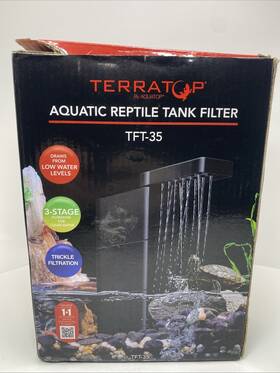 Aquatop 810146750628 Terratop Aquatic Reptile Filter 3-stage Filtration For