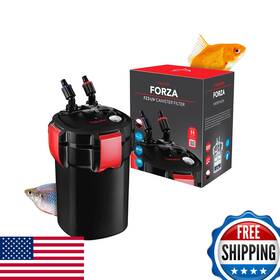 Aquatop B0c9l7b1cr Forza 3 Canister Filter 7w Uv 185 Gph Flow For 29-55 Gallon Tanks Ideal