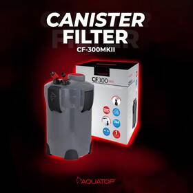 Cf-300mkii Aquatop Cf300mkii Aquarium Canister Filter 3-stage With Vortex Prime 264gph