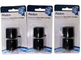 Aqueon 015905001823 Betta Filter Cartridge Replacement Pack Of 3 6 Filters Total