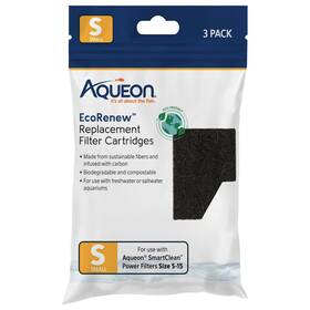 Aqueon 015905002936 3-pack S-small 5-15 Ecorenew Replacement Filter Cartridge Aquarium Fish