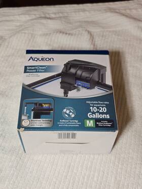 Aqueon 015905003100 Smartclean Power Filter With M Ecorenew Cartridge For 10-20 Gallon Aquarium