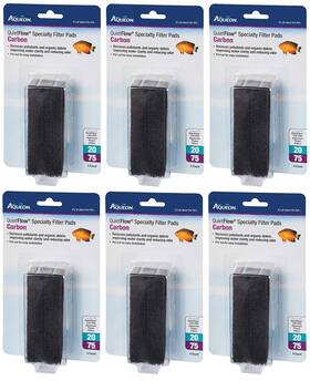 Aqueon 015905062824 6 Pack Of Carbon Specialty Filter Pads For Quietflow Led Pro 20/756