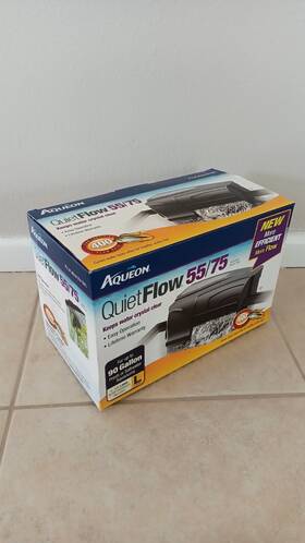 Aqueon 08375 Quietflow 55/75 Aquarium Power Filter 400 Gph For Up To 90 Gallons
