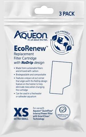 100551082 Aqueon Ecorenew Replacement Filter Cartridges X Small 3 Ct