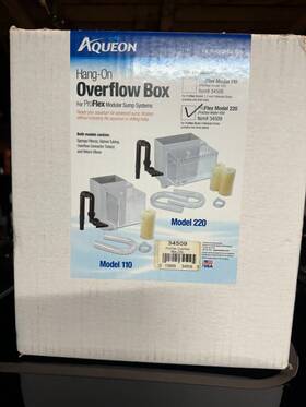 33509 Aqueon 342939299555 Hang-on Overflow Box Proflex Model 220 Aquarium