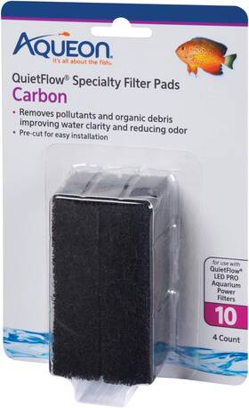 Aqueon 445015765736 3 Pack Quietflow Carbon Specialty Filter Pads Size 10 4 Per