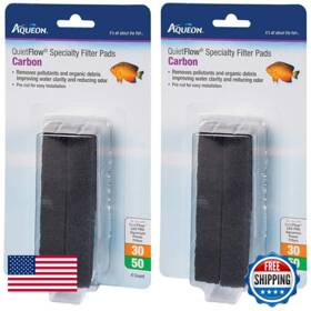 Aqueon B07gz9wj4h 2 Pack Of Quiet Flow 30/50 Carbon Reducing Specialty Filter Pads 4 Per