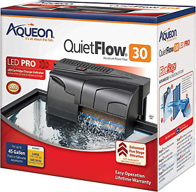 Aqueon Quietflow Led Pro Aquarium Power Filter 30 For Up To 45 Gallon