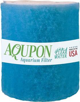 Aqupon 305977597646 Aquarium Filter Media Pad - Cut To Fit Roll Dye-free/blue Bonded 0.75 Inch