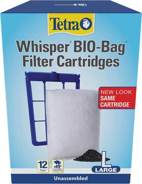 26352-00 Barnded Tetra Whisper Bio-bag Disposable Filter Cartridges Unassembled Large 12 Pack New